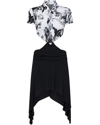Versace Watercolour Couture Mini Dress - Black