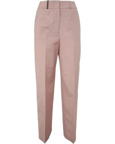 Peserico Regular Poplin Pants - Pink
