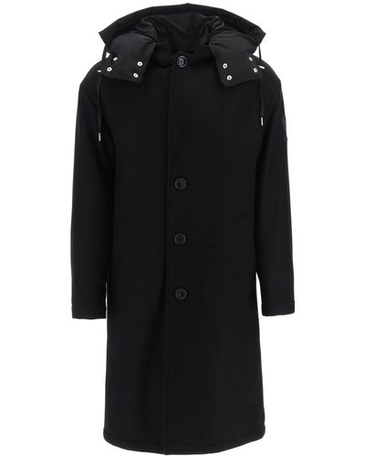 Ami Paris Ami Paris Padded Coat With Removable Hood - Black