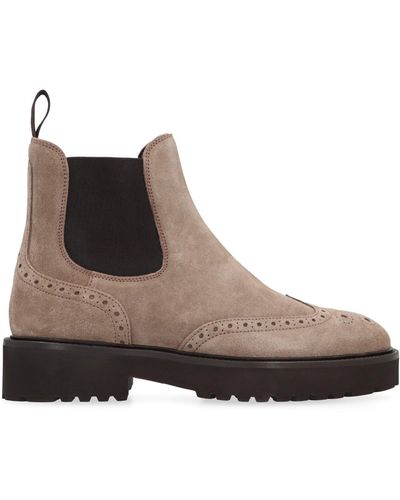 Doucal's Suede Ankle Boots - Brown