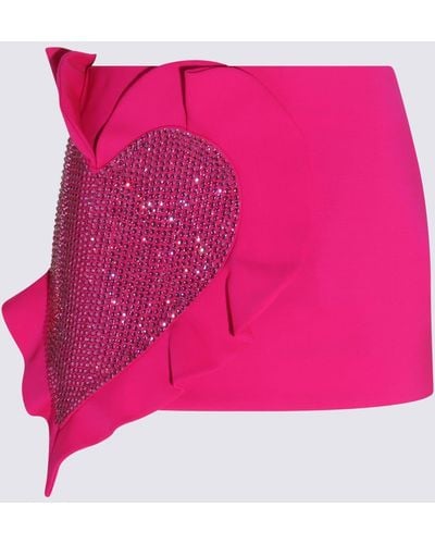 Area Wool Mini Skirt - Pink
