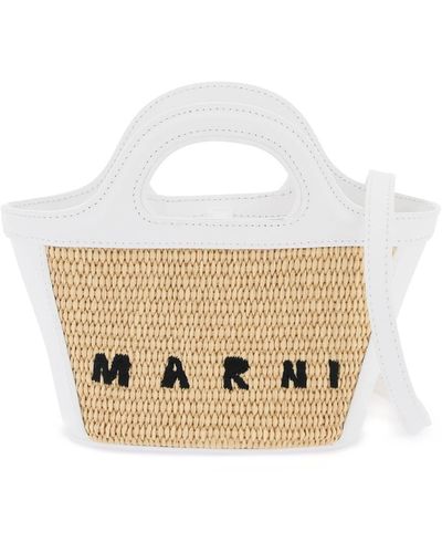Marni Tropicalia Micro Bucket Bag - White