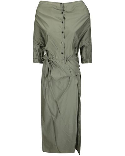 Lemaire Short Sleeve Wrap Dress - Green