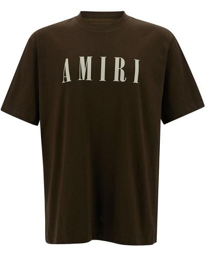 Amiri T-Shirt With Contrasting Logo Print - Black
