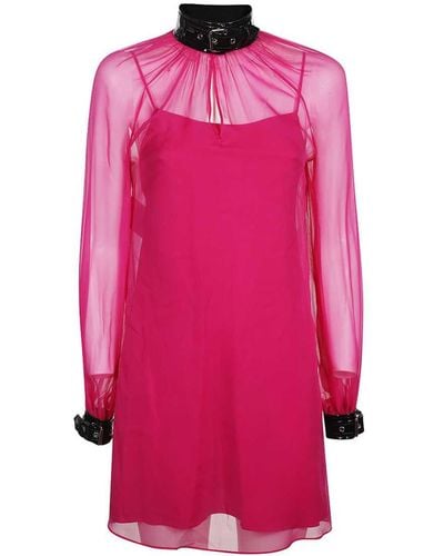 Moschino Silk Mini Dress - Pink