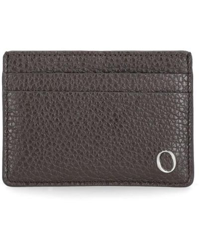 Orciani Micron Leather Cards Holder - Gray