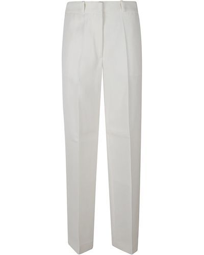 Lanvin High-Waist Plain Trousers - White