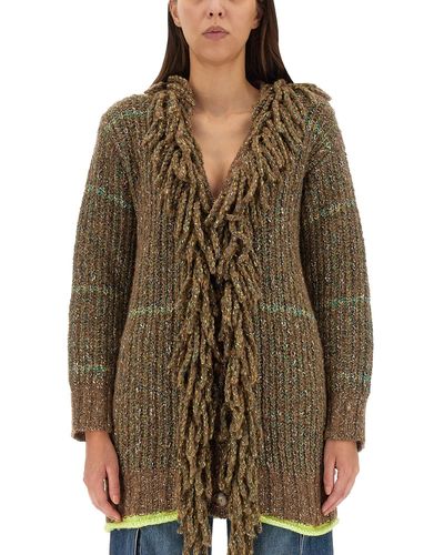 Stella McCartney Wool Blend Cardigan - Brown