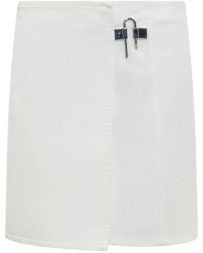 Givenchy High-rise Padlock Mini Skirt - White