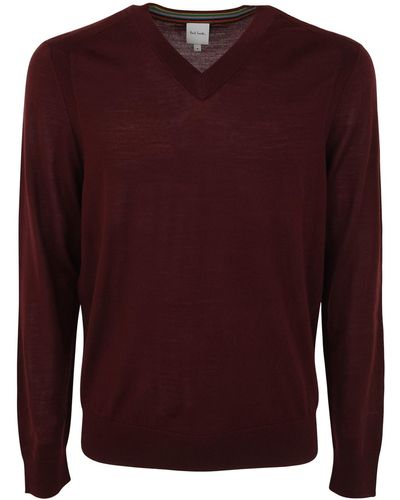 Paul Smith Sweater V Neck - Purple