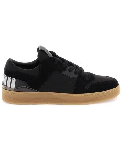 Jimmy Choo 'florent' Trainers With Lettering Logo - Black