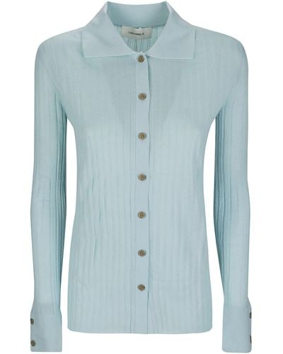 Lisa Yang Aria Cardigan Shirt - Blue