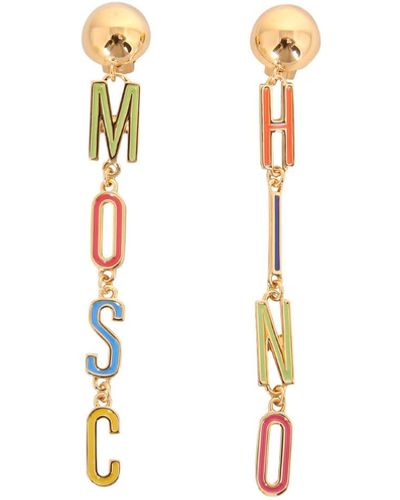 Moschino Earring With Logo - White