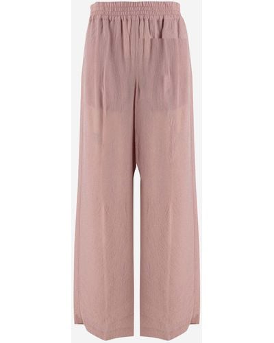 Victoria Beckham Viscose Trousers - Pink