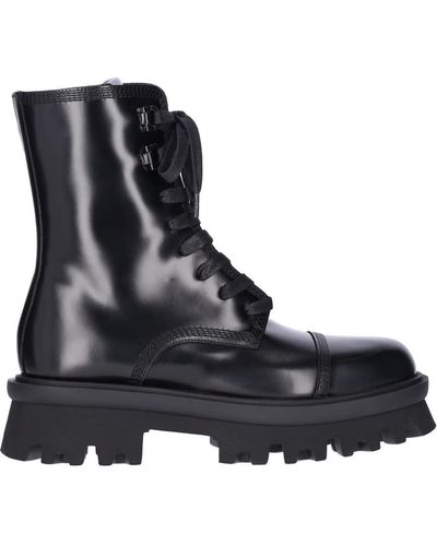 Ferragamo Combat Boots - Black