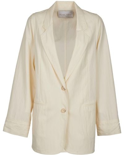 Forte Forte Two-Buttoned Oversized Blazer - White
