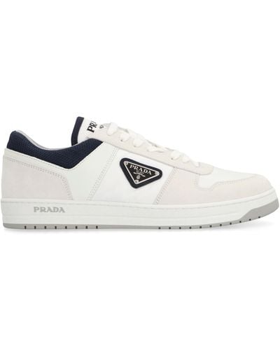 Prada Downtown Re-Nylon Low-Top Sneakers - White