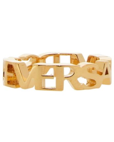 Versace Logo Ring - Metallic