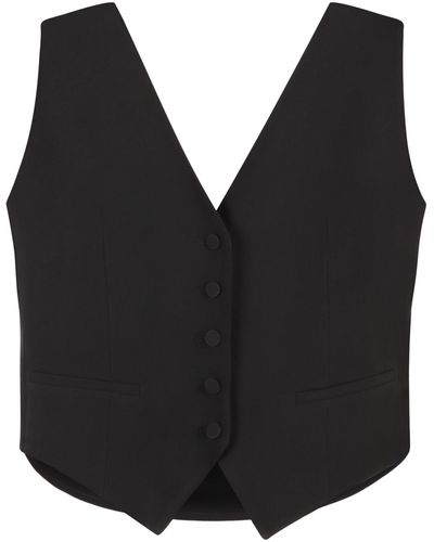 Nina Ricci Single-Breasted Vest - Black