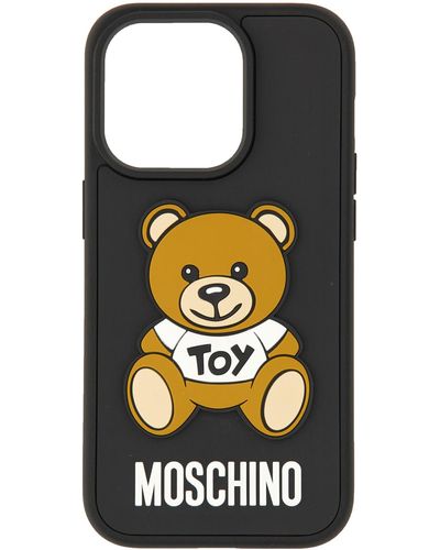 Moschino Teddy Cover For Iphone 13 Pro Max And Plus - Black