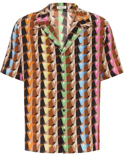 Valentino Garavani Printed Silk Oversize Shirt - Multicolor