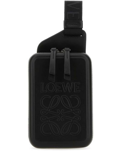 Loewe Leather Molded Crossbody Bag - Black