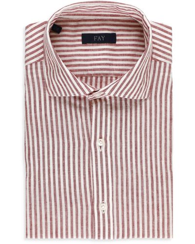 Fay Striped Shirt - Pink