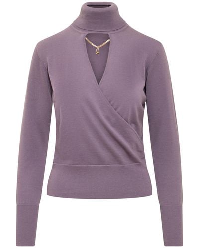 Elisabetta Franchi Trict Sweater - Purple