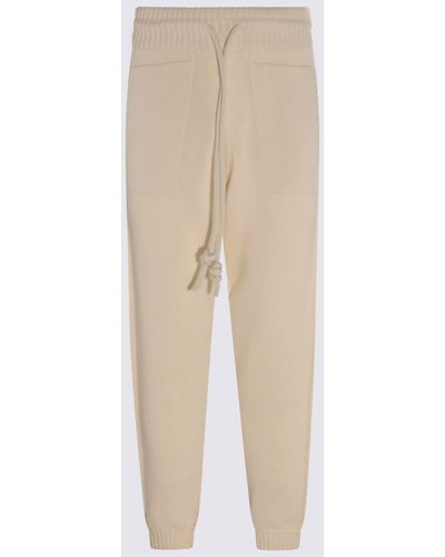 Off-White c/o Virgil Abloh Cotton 3D Diag Track Trousers - Natural