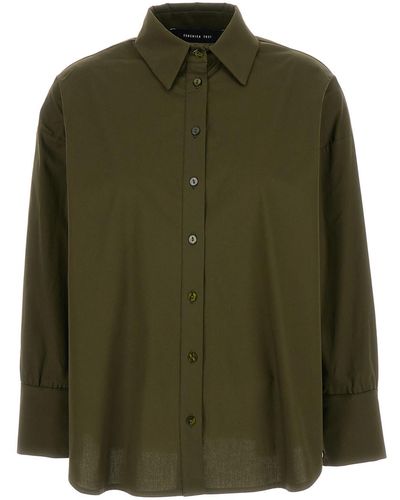 FEDERICA TOSI Military Long Sleeves Shirt - Green