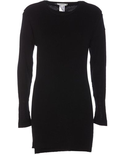 Lemaire Double Layered Knitted Mini Dress - Black
