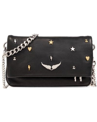 Zadig & Voltaire Rock Nano Lucky Charms Clutch Bag - Black