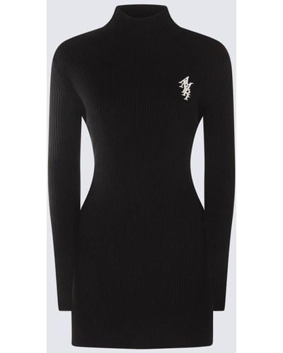 Amiri And Cotton-Wool Blend Dress - Black