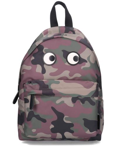Anya Hindmarch 'eyes' Camouflage Backpack - Green