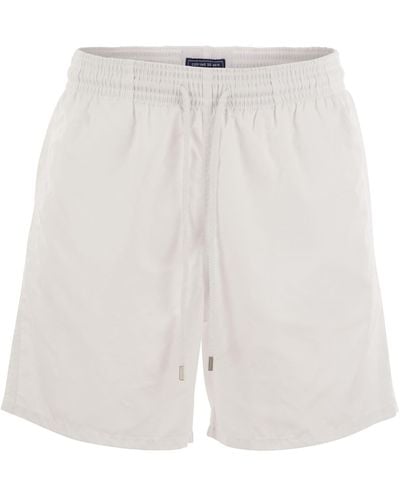 Vilebrequin Plain-Coloured Beach Shorts - White
