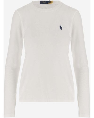 Ralph Lauren Long Sleeve T-Shirt With Logo - White