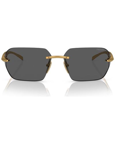 Prada Pr A55S Satin Sunglasses - Grey