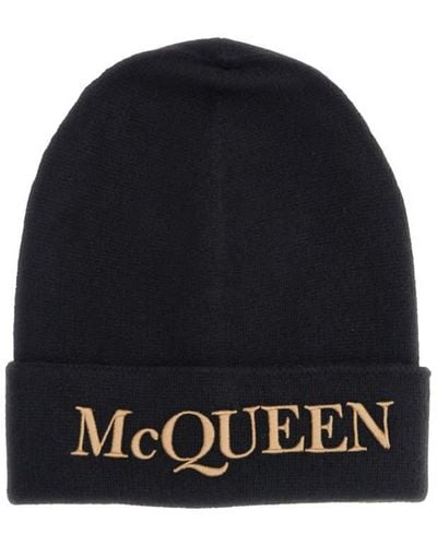 Alexander McQueen Woollen Hat - Black
