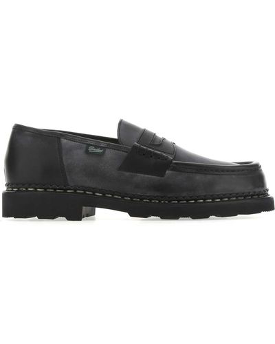 Paraboot Black Leather Loafers Nd Uomo