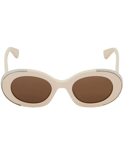 Alexander McQueen Oval The Grip Sunglasses - Brown