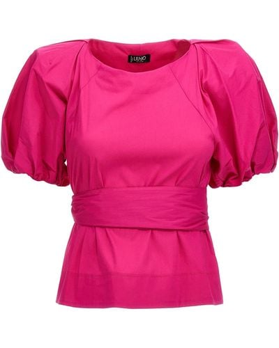 Liu Jo Puffer Sleeves Blouse - Pink
