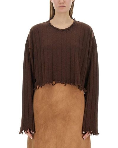 Uma Wang Cropped Shirt - Brown
