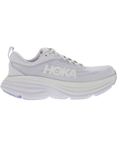 Hoka One One Bondi 8 Ultra Shortened Sports Shoe - White