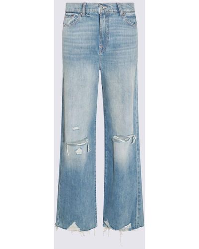 7 For All Mankind Blue Cotton Blend Scout Wanderlust Jeans
