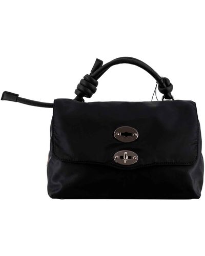 Zanellato Grained Leather Shoulder Bag - Black
