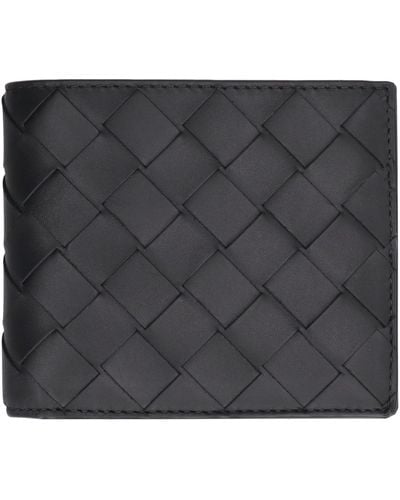 Bottega Veneta Leather Bi-fold Wallet - Grey