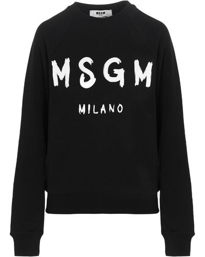 MSGM Logo Print Sweatshirt - Black