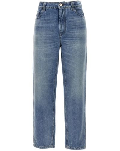 Brunello Cucinelli Straight Leg Jeans - Blue