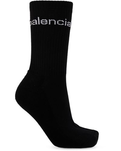 Balenciaga Branded Socks - Black