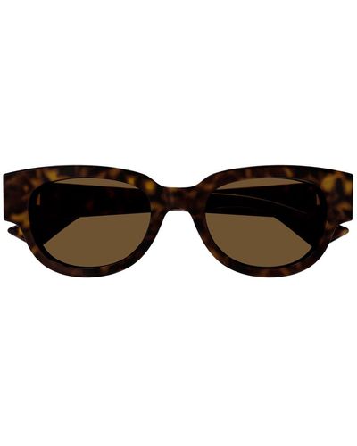 Bottega Veneta Bv1278Sa Tri-Fold-Line New Classic 002 Sunglasses - Brown